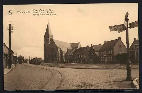 AK Poelcapelle, Groote Markt en Kerk