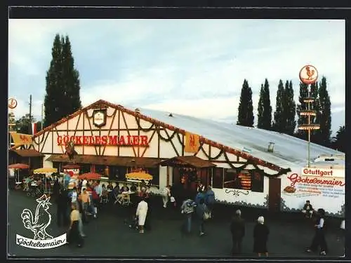 AK Stuttgart, Festzelt Göckelesmaier auf dem Cannstatter Volksfest