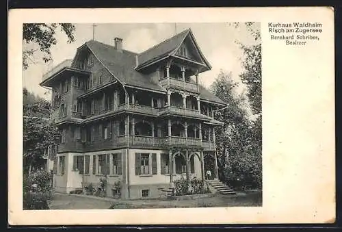 AK Risch am Zugersee, Das Kurhaus Waldheim, Inh. Bernhard Schriber