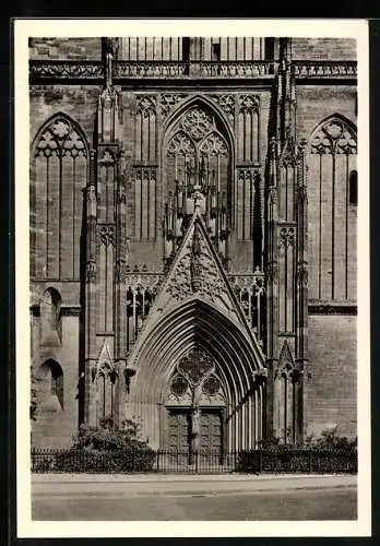 AK Magdeburg, Der Dom, Westportal, 14. Jahrhundert