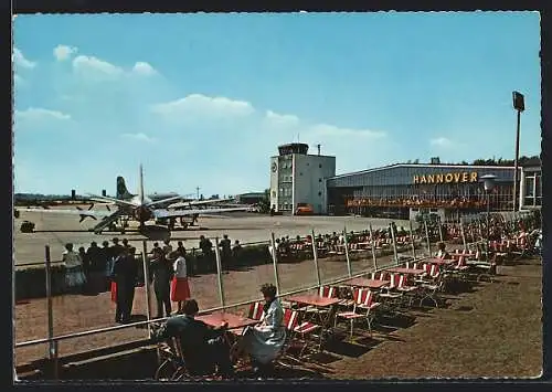 AK Hannover, Flughafen aus der Vogelschau