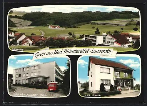 AK Bad Münstereifel-Lanzerath, Cafe und Lebensmittel-Geschäft Hilberath, Ferienheim