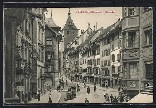 AK Schaffhausen, Strassenpartie in der Oberstadt