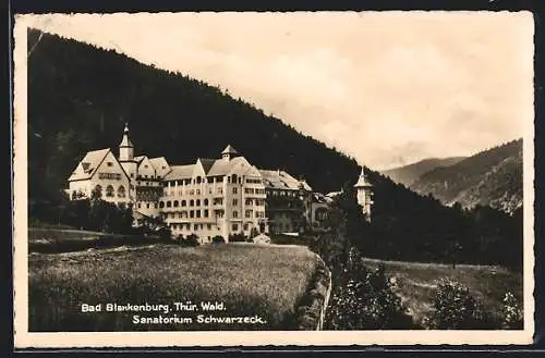 AK Bad Blankenburg / Thür., Sanatorium Schwarzeck