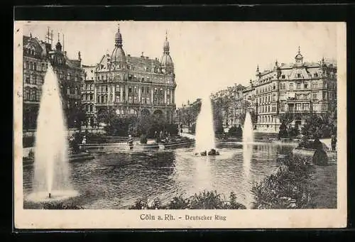 AK Köln-Neustadt, Deutscher Ring, Springbrunnen-Anlage