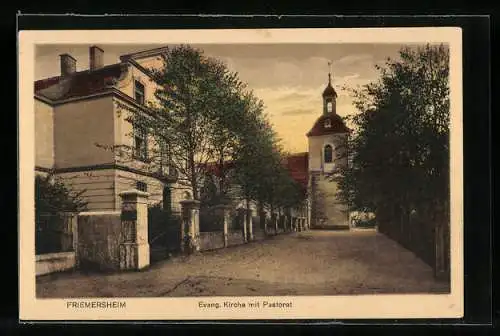 AK Friemersheim, Evangelische Kirche mit Pastorat