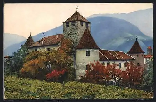 AK Bozen, vor dem Schloss Maretsch