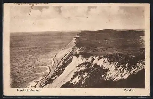 AK Insel Hiddensee, Enddorn aus der Vogelschau