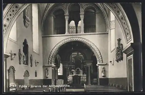 AK Fulda, Innenansicht der Michaeliskirche