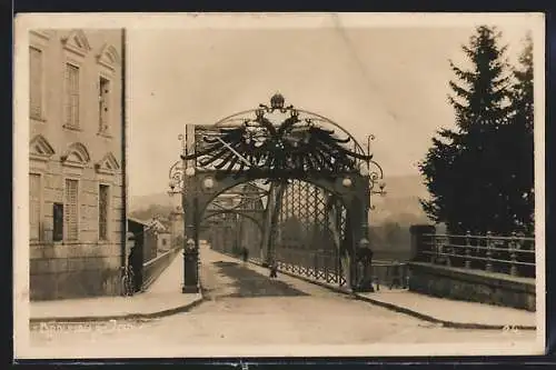 AK Braunau a. Inn, Österr. Zollgrenze im Winter