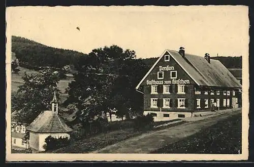 AK Fischbach / Schluchsee, Pension Gasthaus zum Hirschen, Bes. P. Kessler