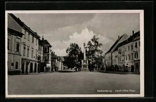 AK Radkersburg, Platz mit Denkmal