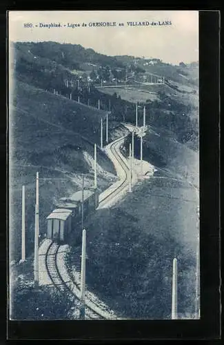 AK Villand de Lans, Bergbahn bei der Auffahrt