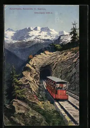 AK Blümlisalp, Niesenbahn, Ausweiche II. Sektion