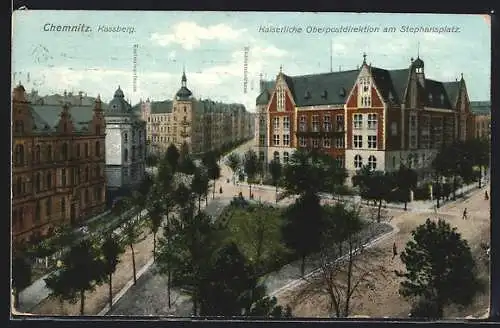 AK Chemnitz, Blick auf Kreuzung Kastanienstr. Ecke Enzmannstr.