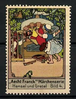 Reklamemarke Aecht Franck Märchenserie, Hänsel und Gretel, Bild 4