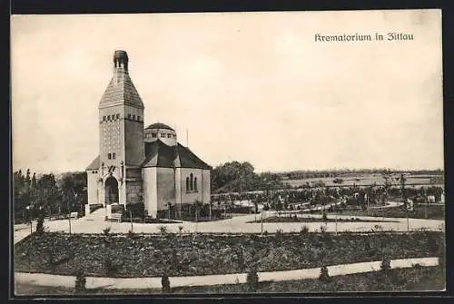 AK Zittau, Krematorium mit Anlagen