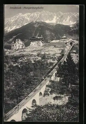 AK Innsbruck, Blick auf die Hungerburgbahn