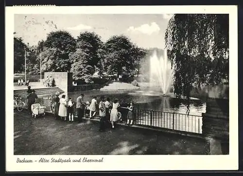 AK Bochum, Alter Stadtpark und Ehrenmal