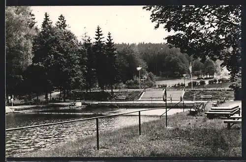 AK Polenz /Sächs. Schweiz, Waldbad