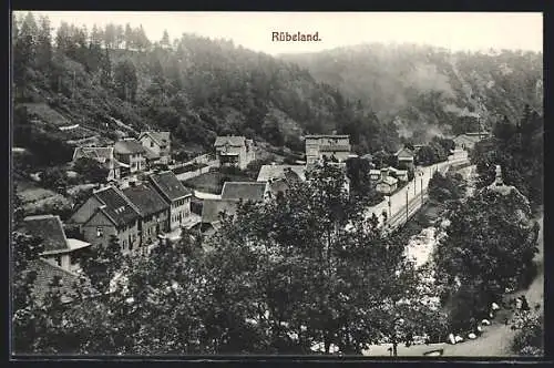 AK Rübeland, Teilansicht mit Bahngleis