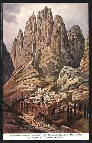 Künstler-AK Friedrich Perlberg: Katharinenkloster am Sinai