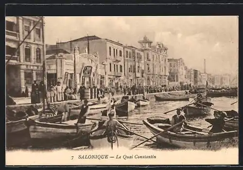 AK Salonique, Le Quai Constantin