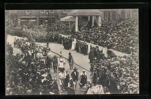 AK Barmen, Jahrhundertfeier der Stadt. Historischer Festzug. Vorzeit und Landwirtschaft - Volksfest