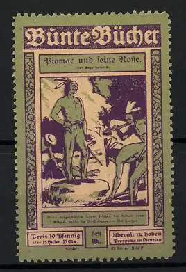 Reklamemarke Bunte Bücher, Piomac und seine Rosse, Serie 1, Bild 7