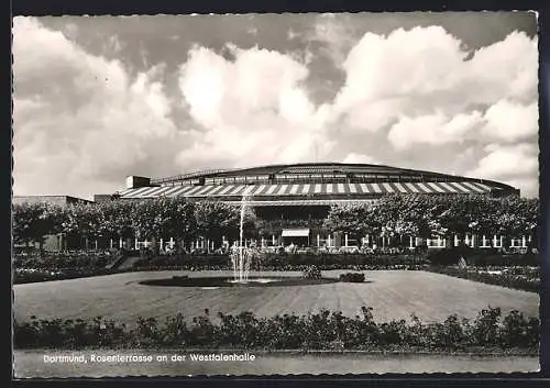 AK Dortmund, Rosenterrasse an der Westfalenhalle