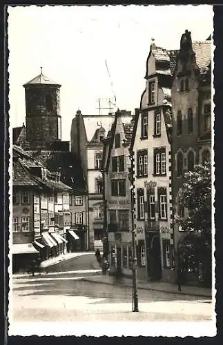 Foto-AK Erfurt, Das Gasthaus Hohe Lilie