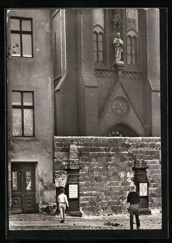 AK Berlin, Sperrmauer an der Versöhungskirche, Bernauer Strasse