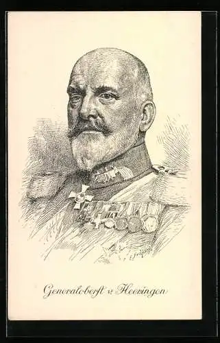 AK Generaloberst von Heeringen in Uniform