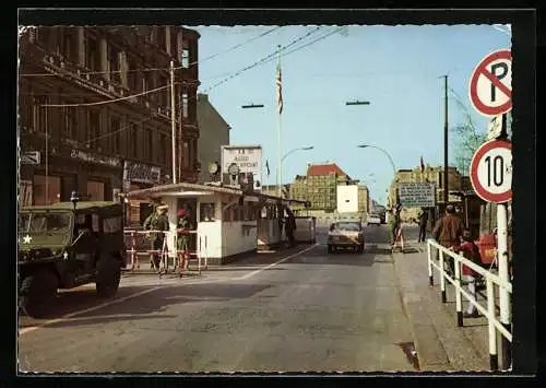 AK Berlin, Ausländerübergang an der Friedrichstrasse, Checkpoint