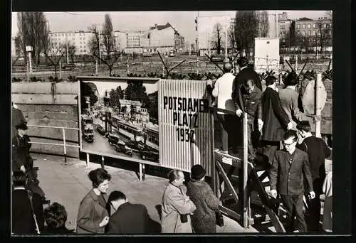 AK Berlin Sperrmauer am Potsdamer Platz