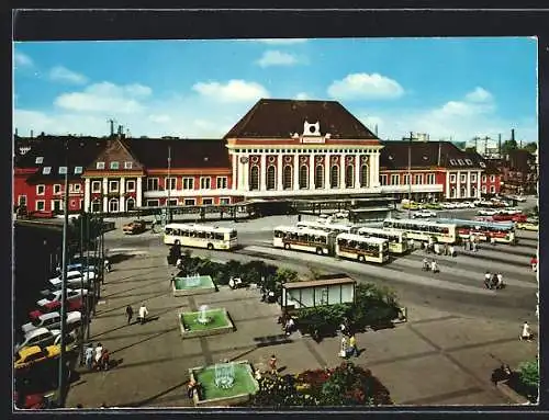 AK Hamm / Westfalen, Bahnhof und Bahnhofplatz