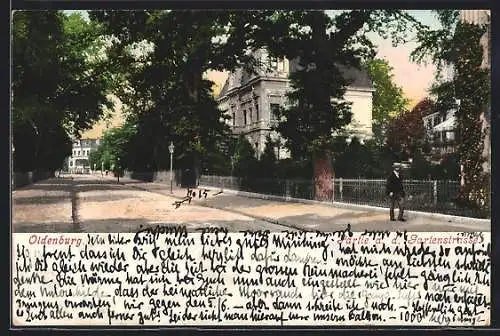 AK Oldenburg / Oldenburg, Partie a. d. Gartenstrasse