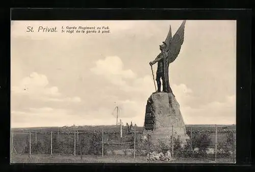 AK St. Privat, 1. Garde Regiment zu Fuss, Denkmal der Reichseinigungskriege