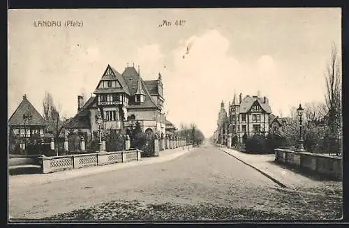 AK Landau /Pfalz, Strasse An 44 mit Fachwerkhäusern