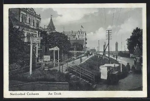 AK Cuxhaven, Strasse am Deich