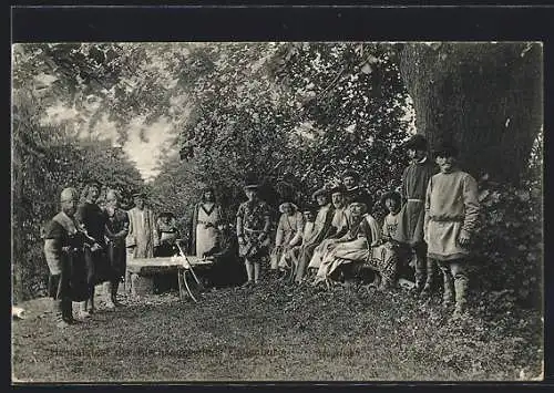 AK Katlenburg, Heimatsfest der Kirchgemeinde, Volksfestteilnehmer in historischen Kostümen