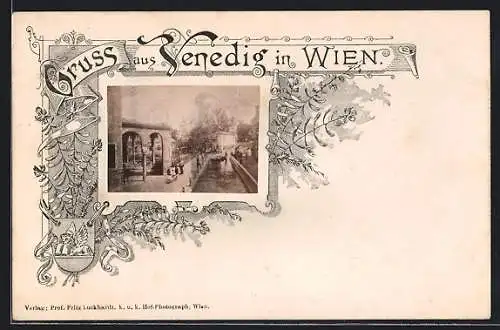 AK Wien, Ausstellung Venedig in Berlin, Gasthaus am Wasser