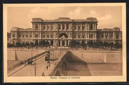 AK Roma, Palazzo di Giustizia, Strassenbahn