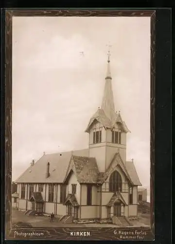 Fotografie G. Hagens Forlag, Hammerfest, Ansicht Hammerfest, Kirken, Kirche