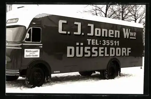 Fotografie Ackermann-Fahrzeugbau Wuppertal, Lastwagen Aufbauten, LKW Koffer Fa. C. J. Jonen Spedition in Düsseldorf