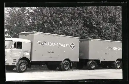 Fotografie Ackermann-Fahrzeugbau Wuppertal, Lastwagen Aufbauten, LKW Fa. AGFA-Gevaert Spedition Fliegen Baesweiler