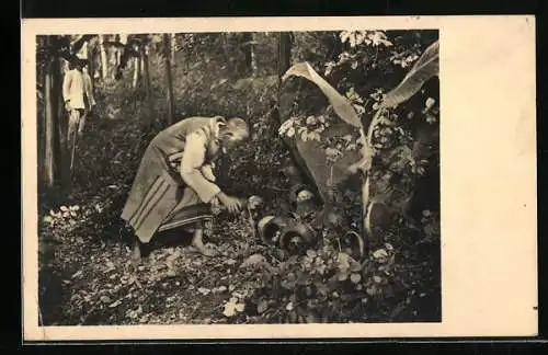 AK Zauberer beim Trankopfer vor den Schädeln der Ahnen