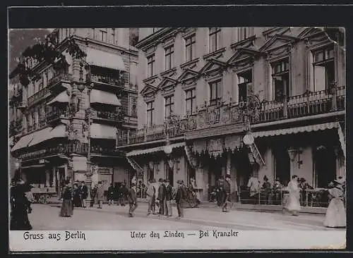 AK Berlin, Unter den Linden, Café Kranzler