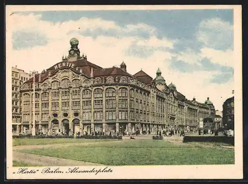 AK Berlin, Alexanderplatz, Kaufhaus Hertie