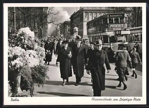 AK Berlin, Blumenstände am Leipziger Platz